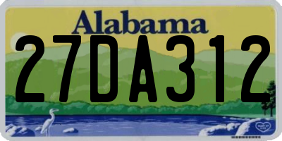 AL license plate 27DA312