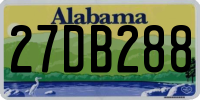 AL license plate 27DB288