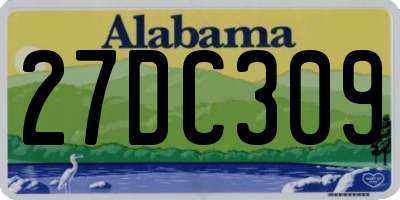 AL license plate 27DC309