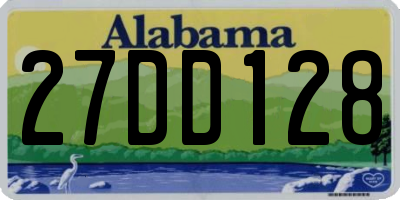 AL license plate 27DD128