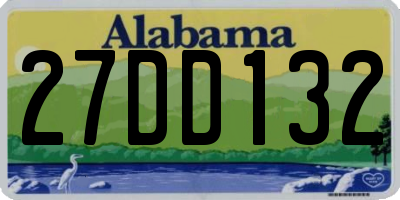 AL license plate 27DD132