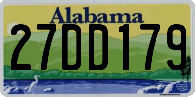 AL license plate 27DD179
