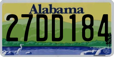 AL license plate 27DD184