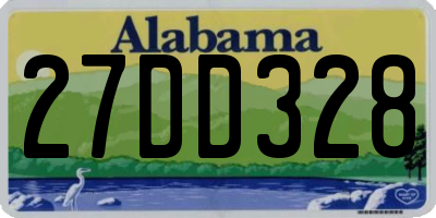 AL license plate 27DD328