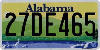AL license plate 27DE465