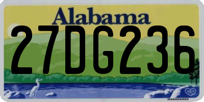 AL license plate 27DG236