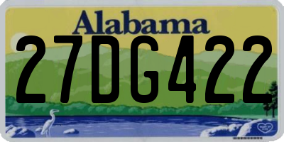 AL license plate 27DG422