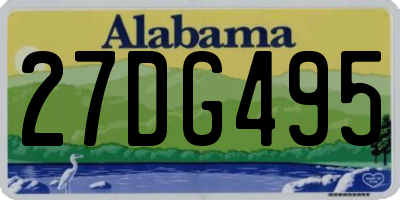 AL license plate 27DG495