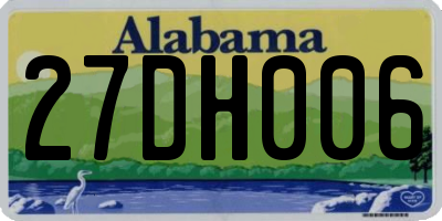 AL license plate 27DH006
