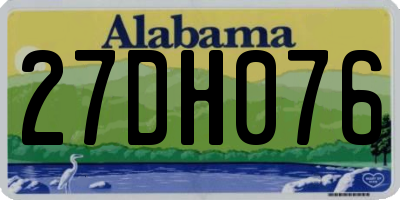 AL license plate 27DH076