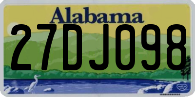 AL license plate 27DJ098