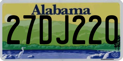 AL license plate 27DJ220