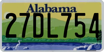 AL license plate 27DL754
