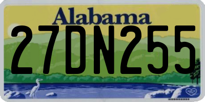 AL license plate 27DN255