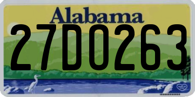 AL license plate 27DO263