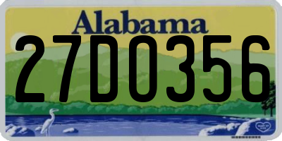 AL license plate 27DO356