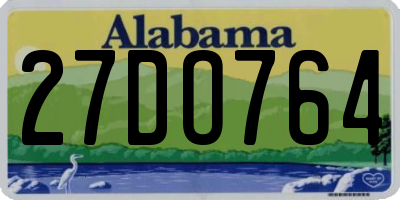 AL license plate 27DO764