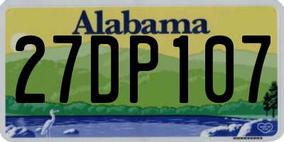 AL license plate 27DP107