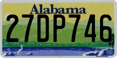 AL license plate 27DP746