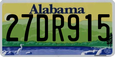 AL license plate 27DR915