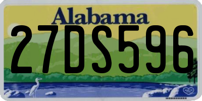 AL license plate 27DS596
