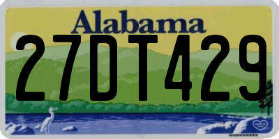 AL license plate 27DT429