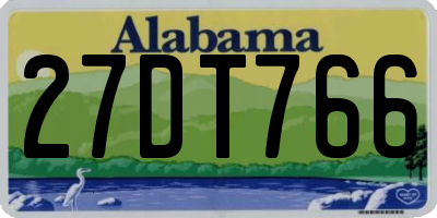 AL license plate 27DT766