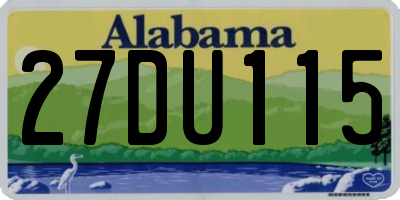 AL license plate 27DU115