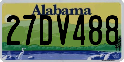 AL license plate 27DV488