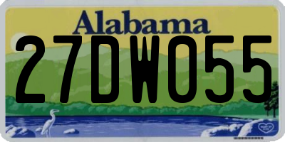 AL license plate 27DW055