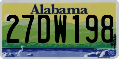 AL license plate 27DW198