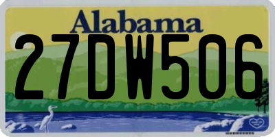 AL license plate 27DW506