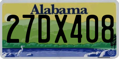 AL license plate 27DX408