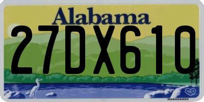 AL license plate 27DX610