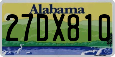 AL license plate 27DX810