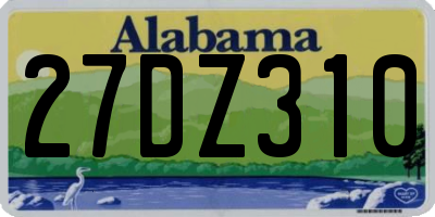 AL license plate 27DZ310