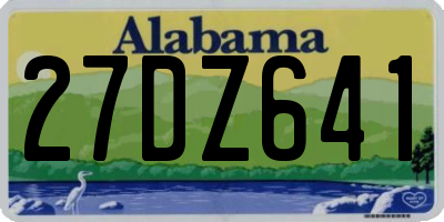 AL license plate 27DZ641