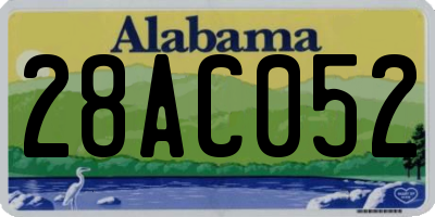 AL license plate 28AC052