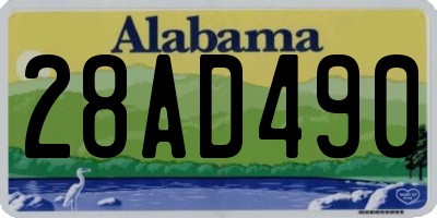 AL license plate 28AD490