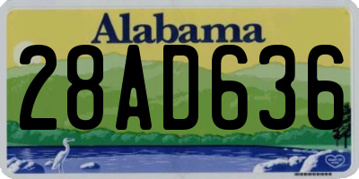 AL license plate 28AD636