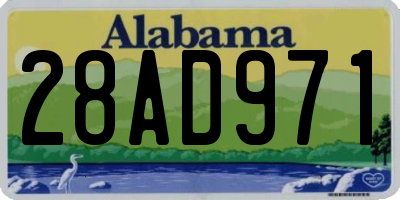 AL license plate 28AD971