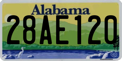 AL license plate 28AE120