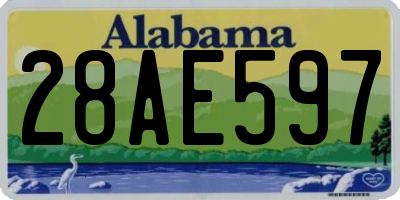 AL license plate 28AE597