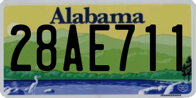 AL license plate 28AE711