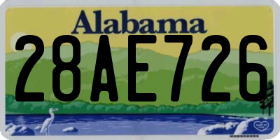AL license plate 28AE726