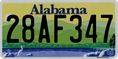 AL license plate 28AF347
