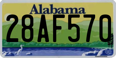 AL license plate 28AF570