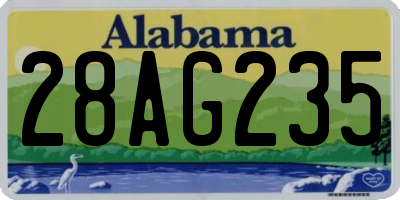 AL license plate 28AG235