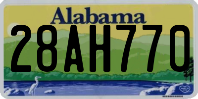 AL license plate 28AH770