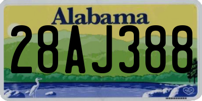 AL license plate 28AJ388